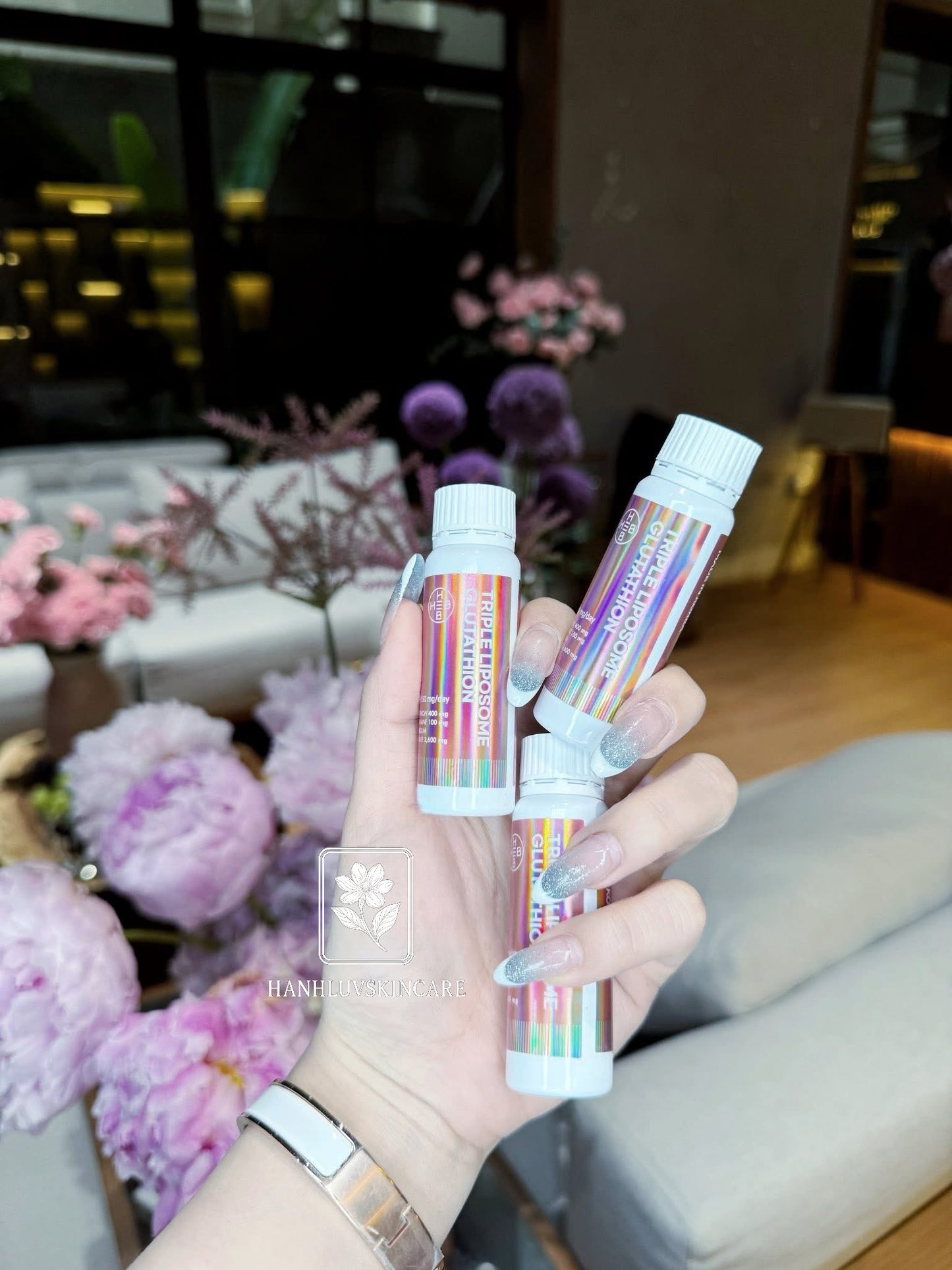 Nước Uống Trắng Da Bật Tone Triple Liposomal Glutathione Hàn Quốc