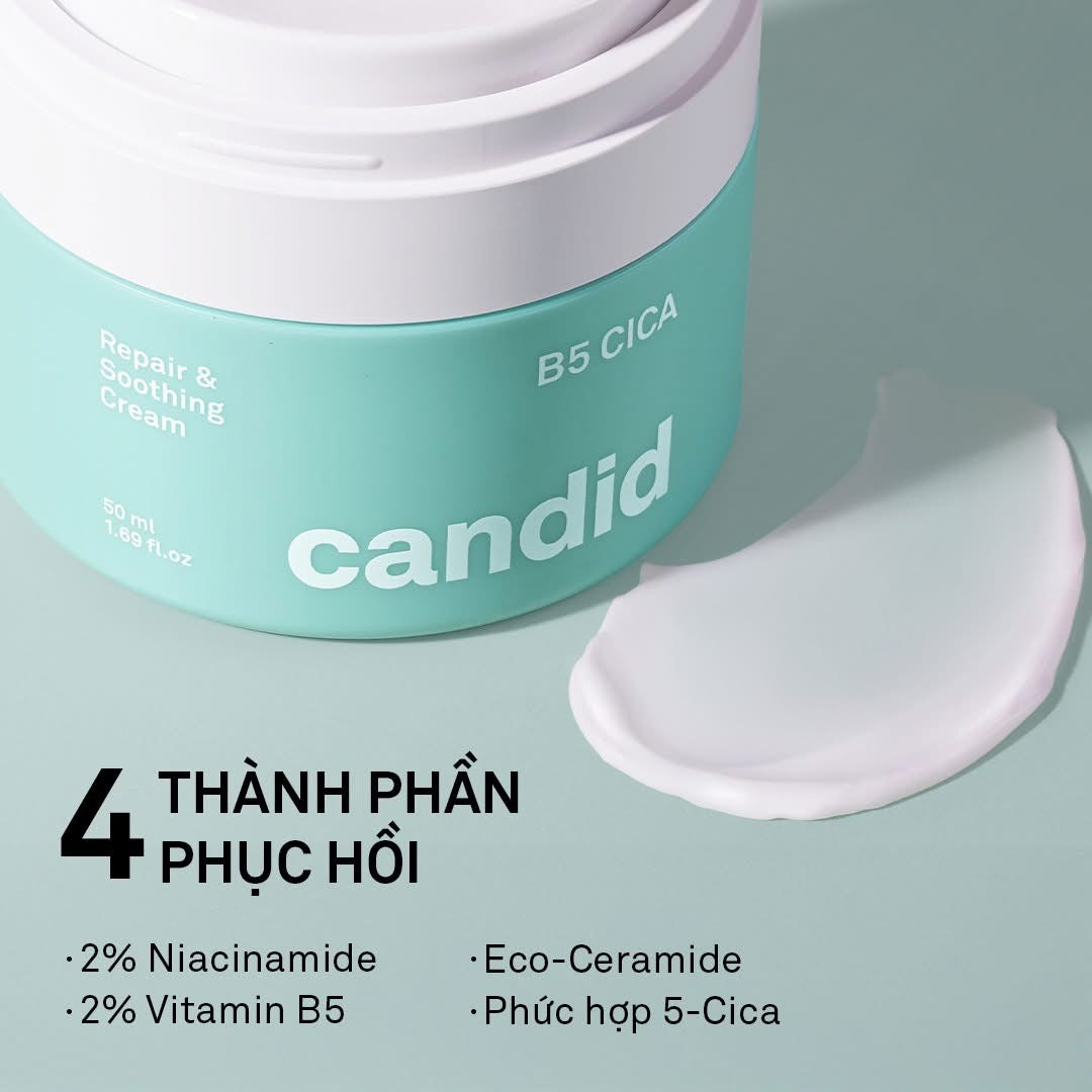 KEM DƯỠNG ẨM PHỤC HỒI CANDID B5 CICA