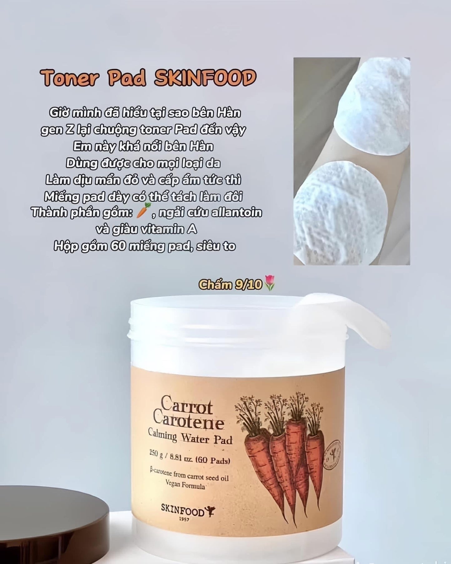 TONER PADS CÀ RỐT QUỐC DÂN SKINFOOD