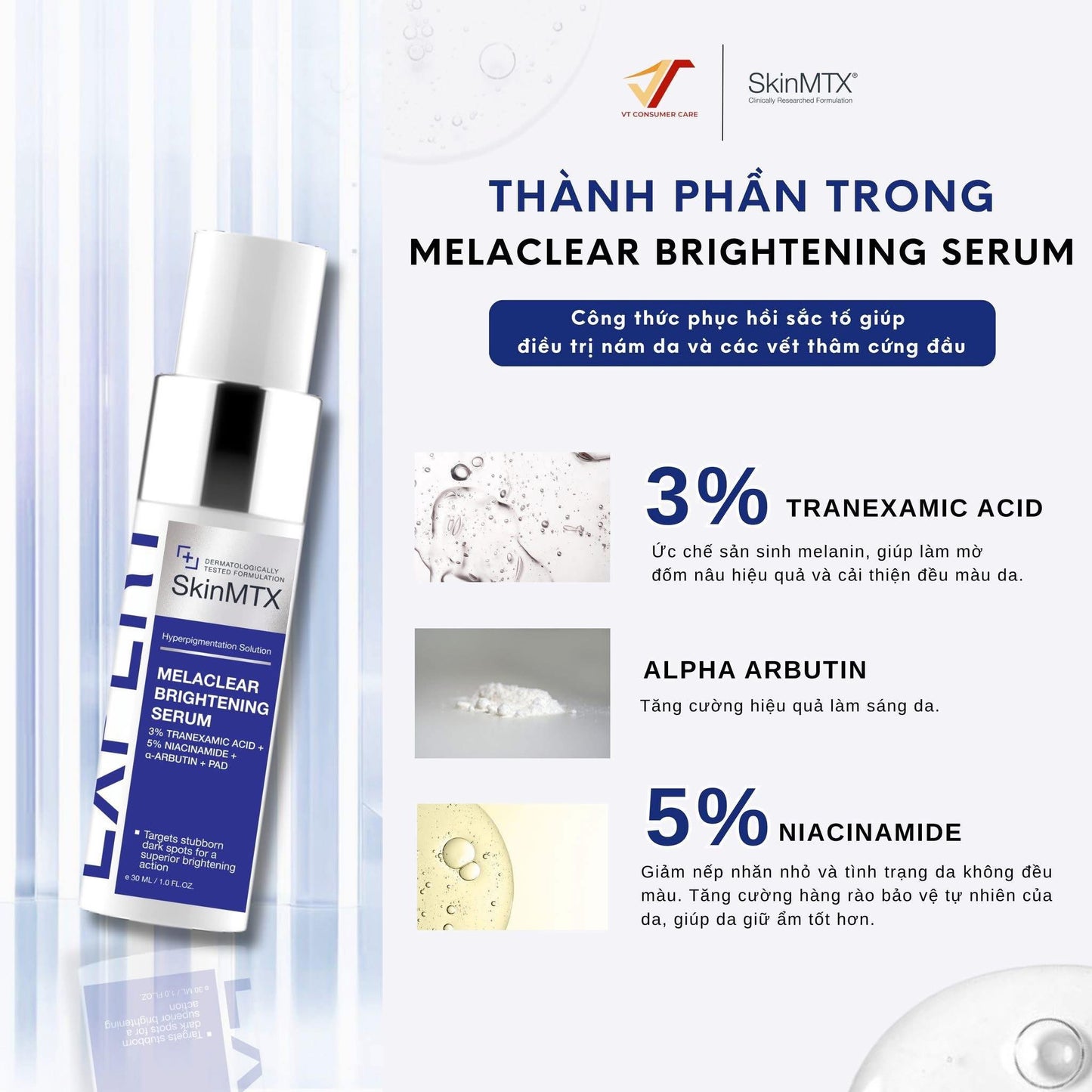 Serum Trắng Da Melaclear Brightening Serum – SkinMTX