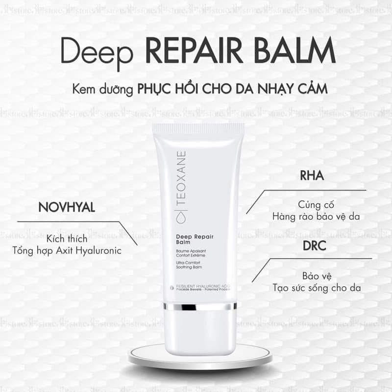 Teoxane Deep Repair Balm
Kem dưỡng phục hồi da nhạy cảm – “cấp cứu” làn da treatment 30ML