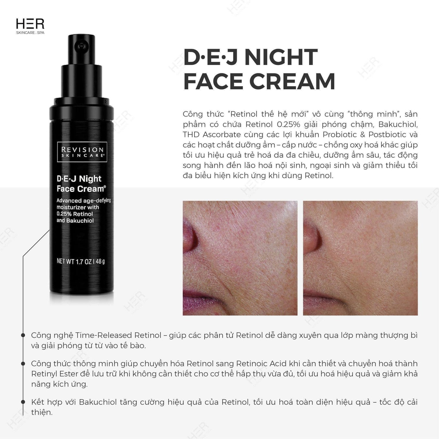 REVISION SKINCARE DEJ NIGHT FACE CREAM 0.25