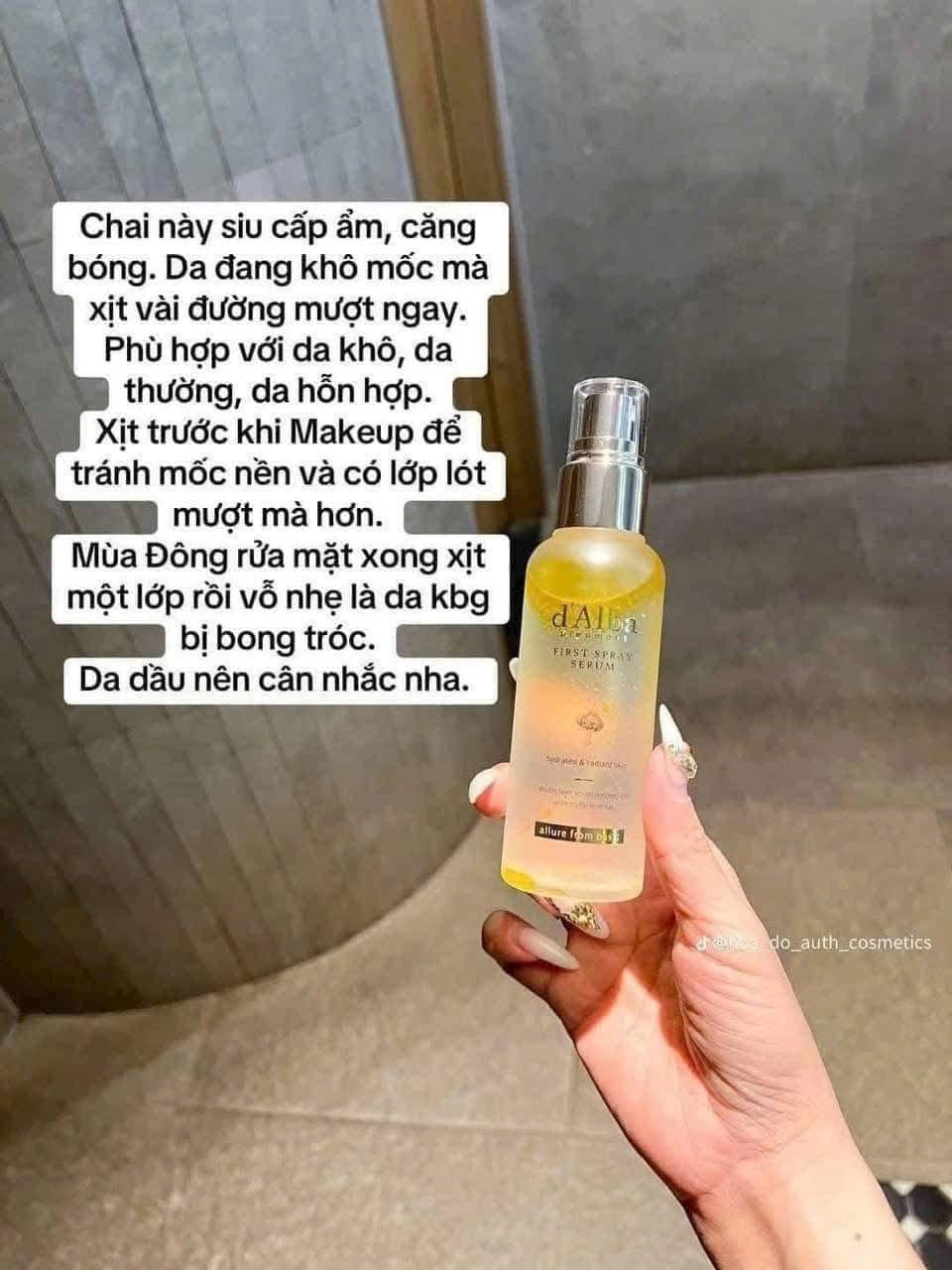 d’Alba FIRST SPRAY SERUM 100ML - PHIÊN BẢN HỒNG VS VÀNG