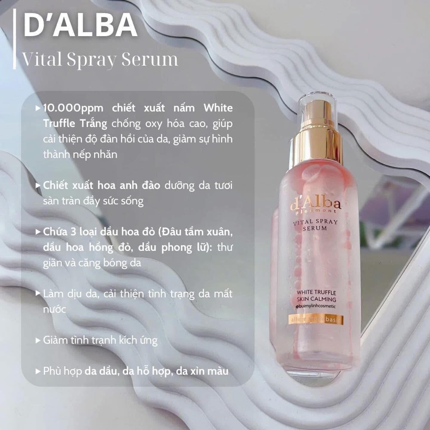 d’Alba FIRST SPRAY SERUM 100ML - PHIÊN BẢN HỒNG VS VÀNG