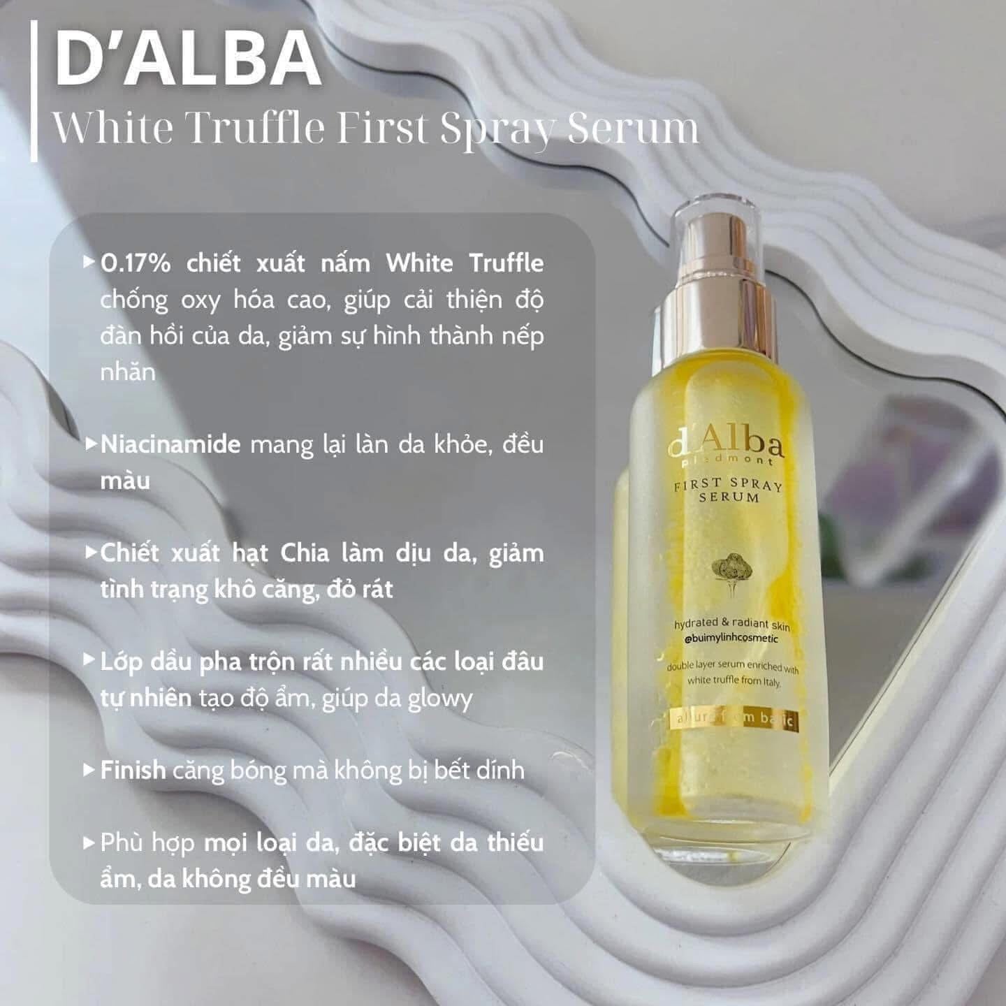 d’Alba FIRST SPRAY SERUM 100ML - PHIÊN BẢN HỒNG VS VÀNG