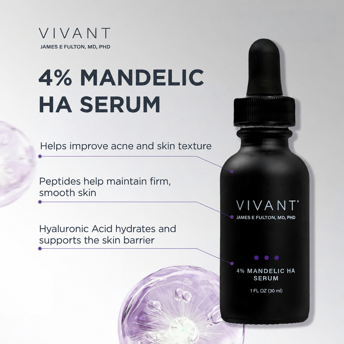 Vivant 4% Mandelic HA Serum – 30 mL