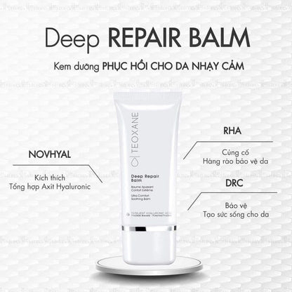 Teoxane Deep Repair Balm
Kem dưỡng phục hồi da nhạy cảm – “cấp cứu” làn da treatment 30ML