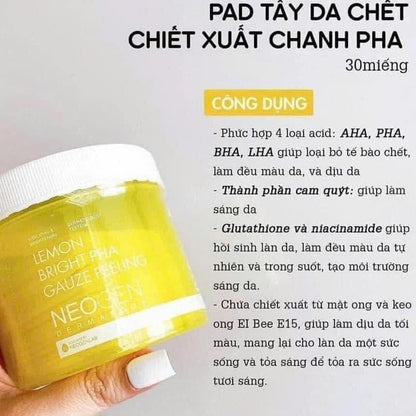 PAD TẨY DA CHẾT LEMON NEOGEN ( 30 PADS)