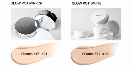 VEMONTES Glow Pot Cushion SPF50+ PA+++ – Mirror & White 16g